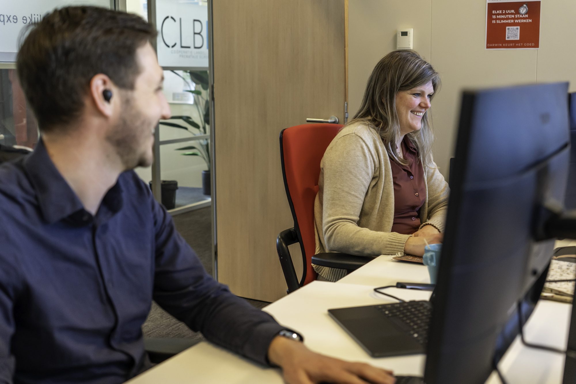Collega's op kantoor